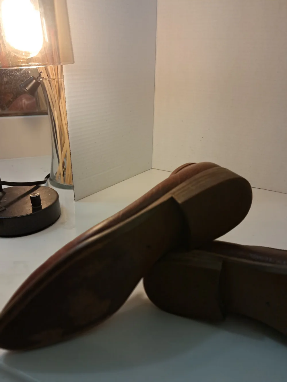 Jason Maxwell Brown Leather Slip-On Loafers